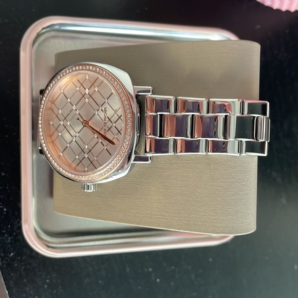Mk silver watch with rose gold dial - Picture 2 of 3